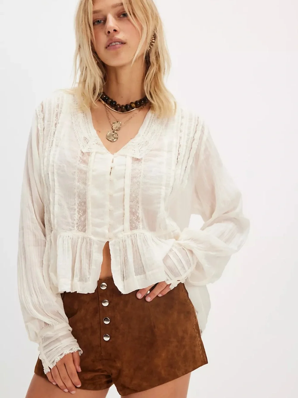 NWT Free People One Elodie Blouse